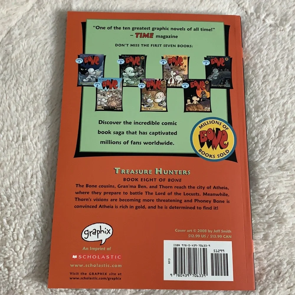 2 NEW books BONE by Jeff Smith Treasure Hunters & Ghost Circles